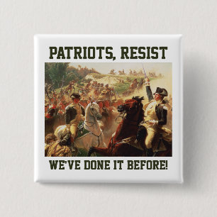 Bóton Quadrado 5.08cm Patriotas resistem a ataques à democracia