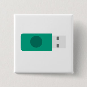 Bóton Quadrado 5.08cm Pau USB
