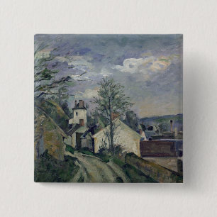 Bóton Quadrado 5.08cm Paul Cezanne a casa do doutor Gachet em Auve