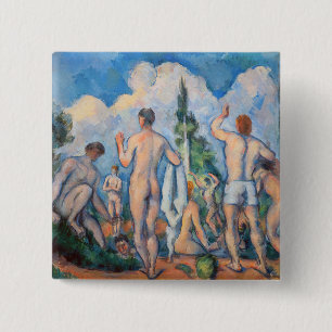Bóton Quadrado 5.08cm Paul Cezanne - Bathers
