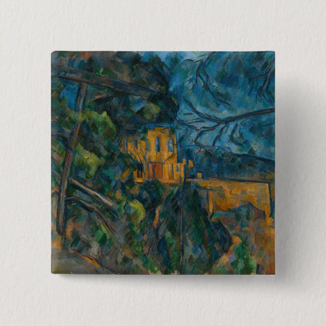 Bóton Quadrado 5.08cm Paul Cezanne - Chateau Noir (Frente)