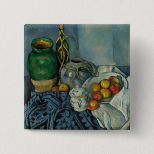 Bóton Quadrado 5.08cm Paul Cezanne - Natureza Morta com Maçãs