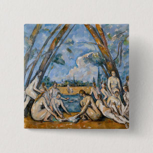 Bóton Quadrado 5.08cm Paul Cezanne - Os Grandes Banhistas