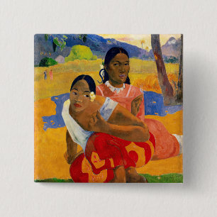 Bóton Quadrado 5.08cm Paul Gauguin - Quando Você Vai Casado?