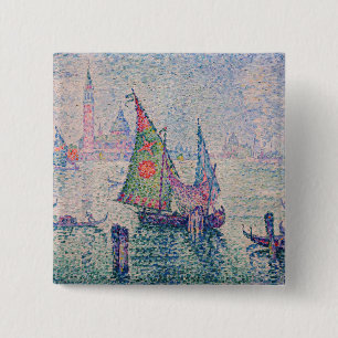 Bóton Quadrado 5.08cm Paul Signac - A vela verde