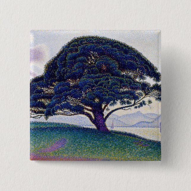 Bóton Quadrado 5.08cm Paul Signac - O Pinho de Bonaventura (Frente)