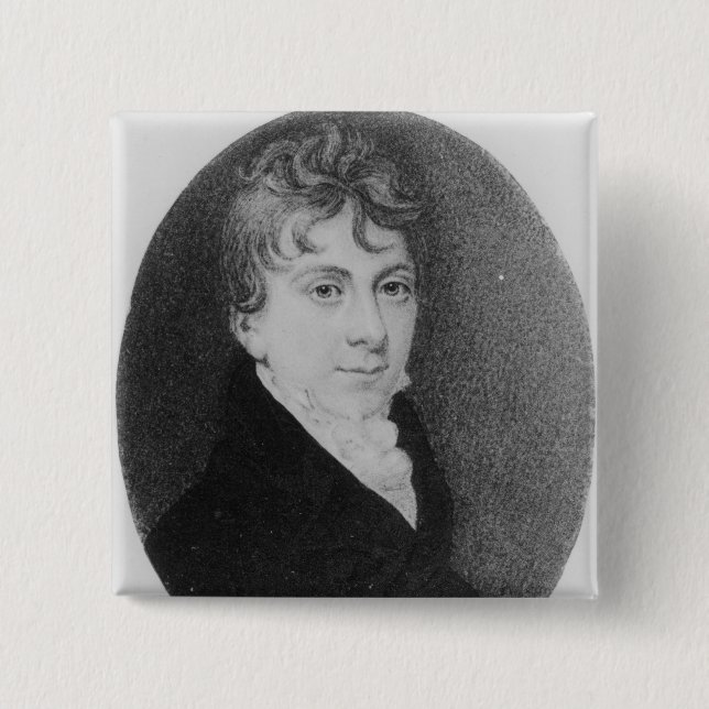 Bóton Quadrado 5.08cm Pavão do amor de Thomas (Frente)