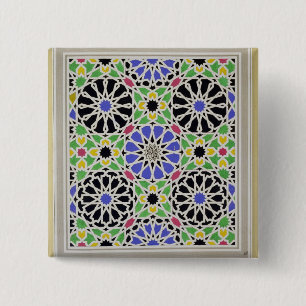 Bóton Quadrado 5.08cm Pavimento de mosaico no vestuario da sultão