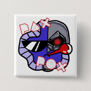 Bóton Quadrado 5.08cm Pax Pox Cyborg
