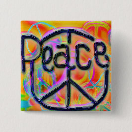 Bóton Quadrado 5.08cm paz
