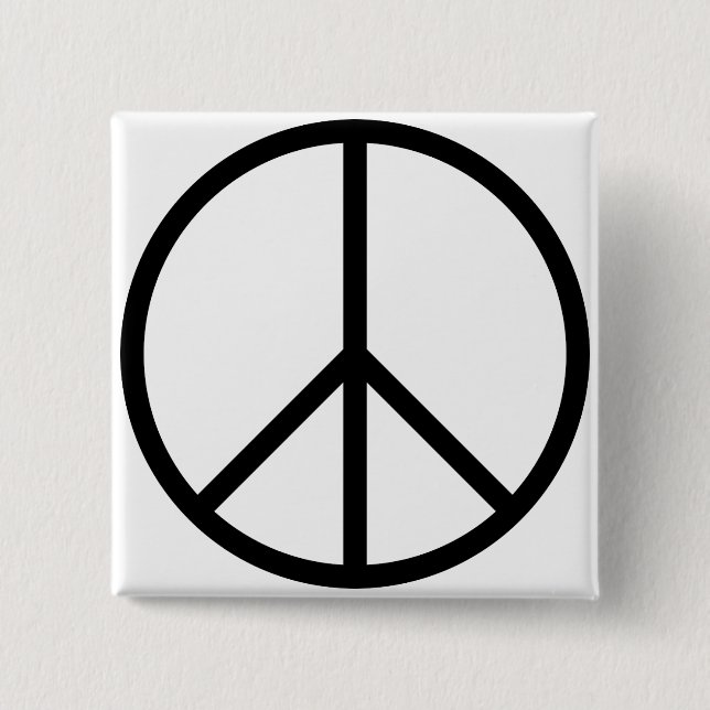 Bóton Quadrado 5.08cm Paz (CND) (Frente)