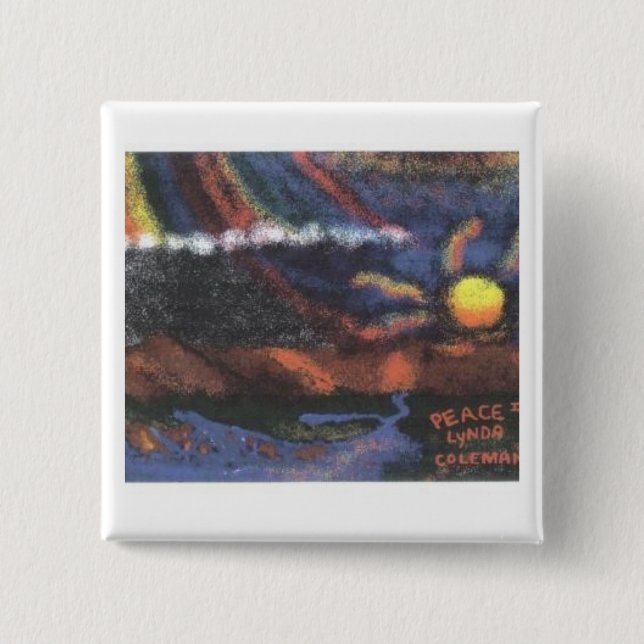 Bóton Quadrado 5.08cm Paz II (Frente)