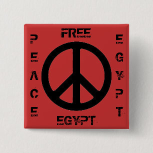 BÓTON QUADRADO 5.08CM PAZ LIVRE EGIPTO DE EGIPTO