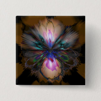 Bóton Quadrado 5.08cm Peacock Iris