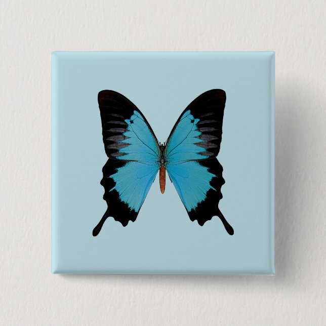 Bóton Quadrado 5.08cm Peacock Royal (Frente)