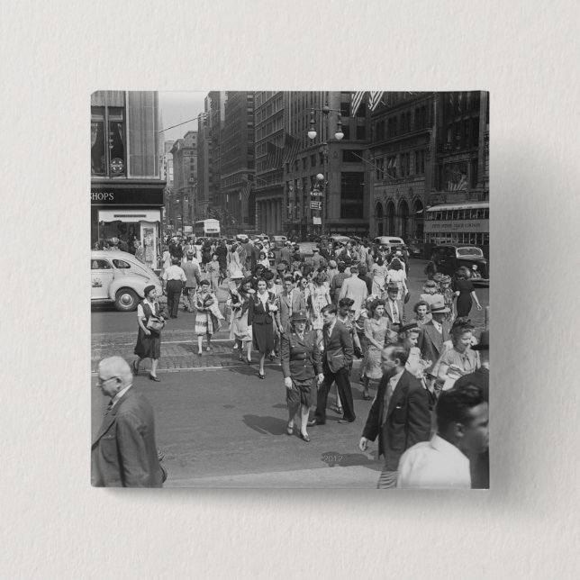 Bóton Quadrado 5.08cm Pedestres (Frente)