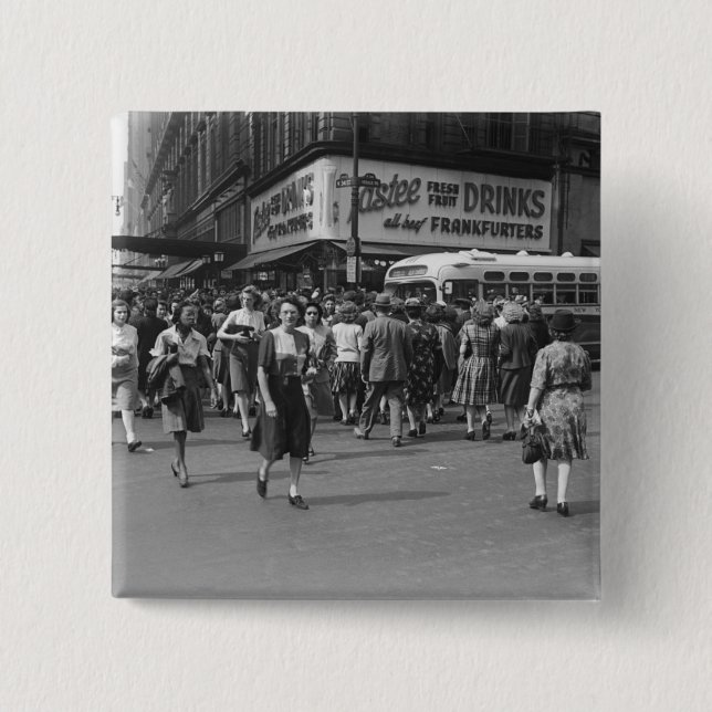 Bóton Quadrado 5.08cm Pedestres 2 (Frente)