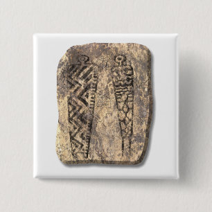 Bóton Quadrado 5.08cm Pedra pictográfica