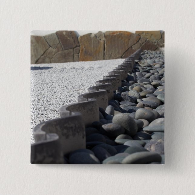 Bóton Quadrado 5.08cm Pedras (Frente)