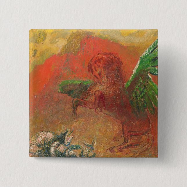 Bóton Quadrado 5.08cm Pegasus triunfante (Frente)