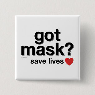 Bóton Quadrado 5.08cm Pegou Mask?