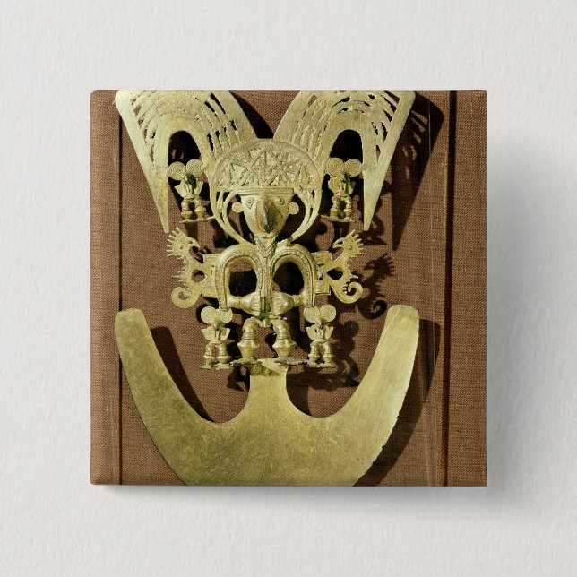 Bóton Quadrado 5.08cm Peitoral, Quimbaya (Frente)