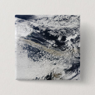 Bóton Quadrado 5.08cm Pena da cinza do vulcão de Eyjafjallajokull