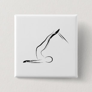 Bóton Quadrado 5.08cm Penas de pilates