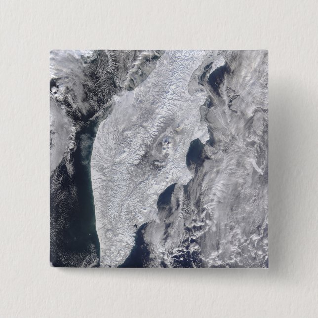 Bóton Quadrado 5.08cm Península de Kamchatka, Rússia Oriental 2 (Frente)