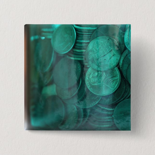 Bóton Quadrado 5.08cm Pennies (Frente)