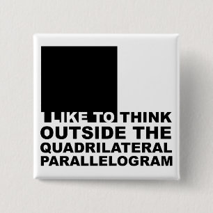 Bóton Quadrado 5.08cm Pense fora do crachá engraçado do botão do nerd