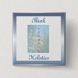 Bóton Quadrado 5.08cm Pense na design Holística