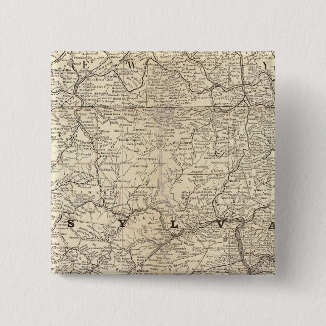 Bóton Quadrado 5.08cm Pensilvânia 9 (Frente)