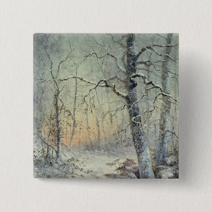 Bóton Quadrado 5.08cm Pequeno almoço do inverno