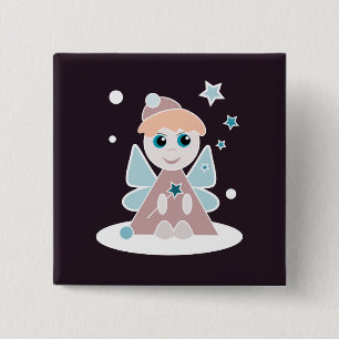 Bóton Quadrado 5.08cm Pequeno Anjo