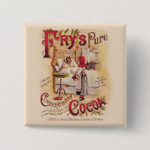 Bóton Quadrado 5.08cm Pequeno Cacau De Cabelo Vermelho