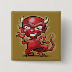 Bóton Quadrado 5.08cm Pequeno Diabo