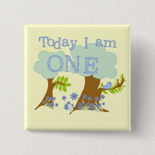 Bóton Quadrado 5.08cm Pequenos Camisetas e presentes de primeiro anivers