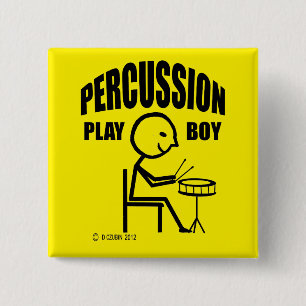 Bóton Quadrado 5.08cm Percussion Play Boy