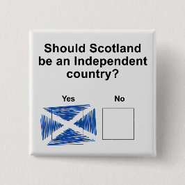 Bóton Quadrado 5.08cm Pergunta escocesa do referendo da independência