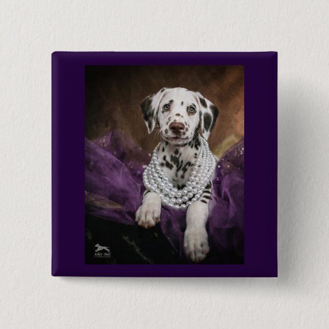 Bóton Quadrado 5.08cm Pérolas mães (Frente)