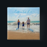 Bóton Quadrado 5.08cm Personalize seu botão de foto com texto<br><div class="desc">Botões Personalizados de Foto e Texto - Único seu próprio Design - Família Personalizada/Amigos ou Presente de Botão Pessoal - Adicionar seu Texto e Foto - Redimensionar e mover elementos com a ferramenta Personalização! Escolha fontes / tamanho / cor! Boa Sorte - Seja Feliz :)</div>