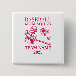 Bóton Quadrado 5.08cm Personalized baseball mom 