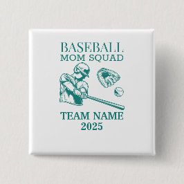 Bóton Quadrado 5.08cm Personalized baseball mom 