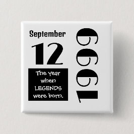 Bóton Quadrado 5.08cm Personalized Birthday Gift 