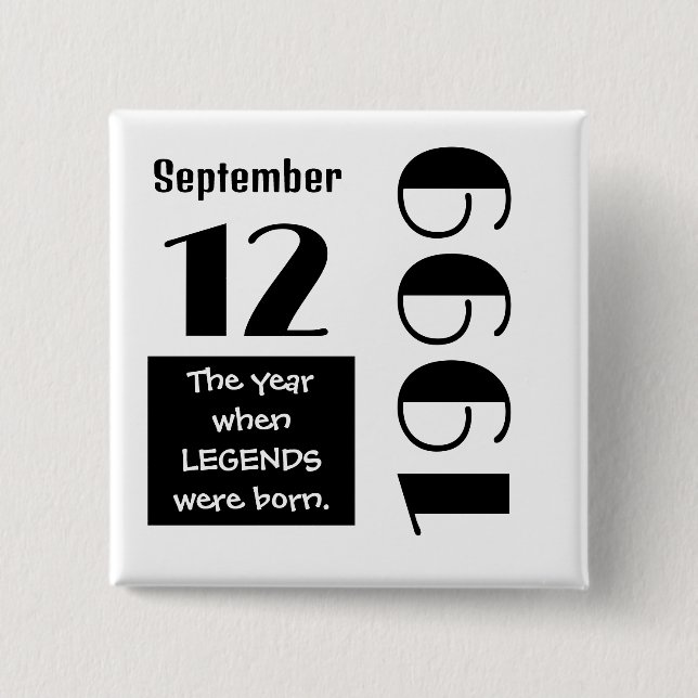 Bóton Quadrado 5.08cm Personalized Birthday Gift  (Frente)