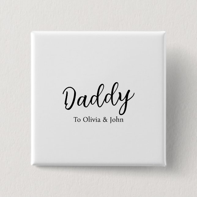 Bóton Quadrado 5.08cm Personalized Daddy (Frente)