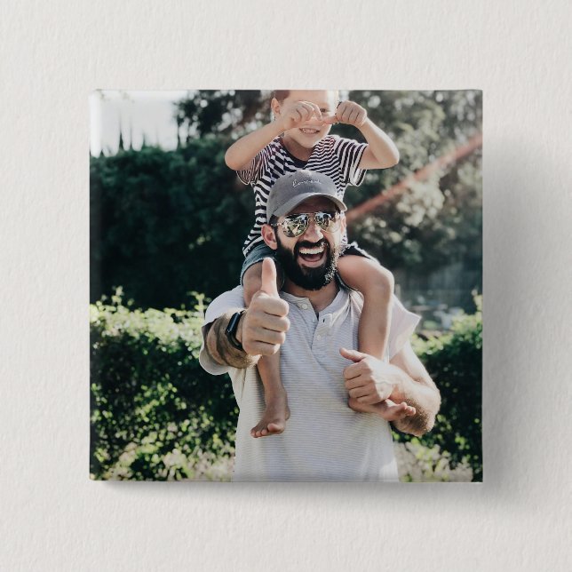 Bóton Quadrado 5.08cm Personalized Photo (Frente)
