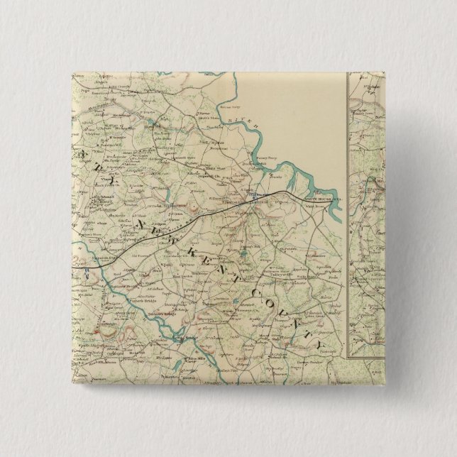 Bóton Quadrado 5.08cm Perto de Richmond, Va, Península (Frente)