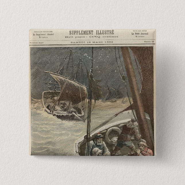 Bóton Quadrado 5.08cm Pescadores de Terra Nova (Frente)